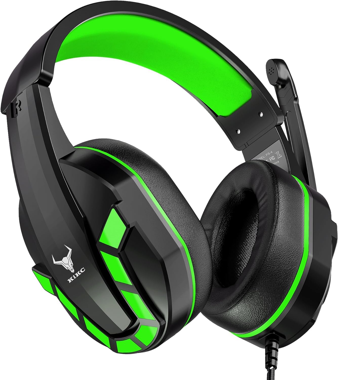 Kikc Gaming Headset With Mic For Ps4, Xbox One, Ps5, Pc, Mobile Phone And Notebook, Controllable Volume Gaming Headphones With S